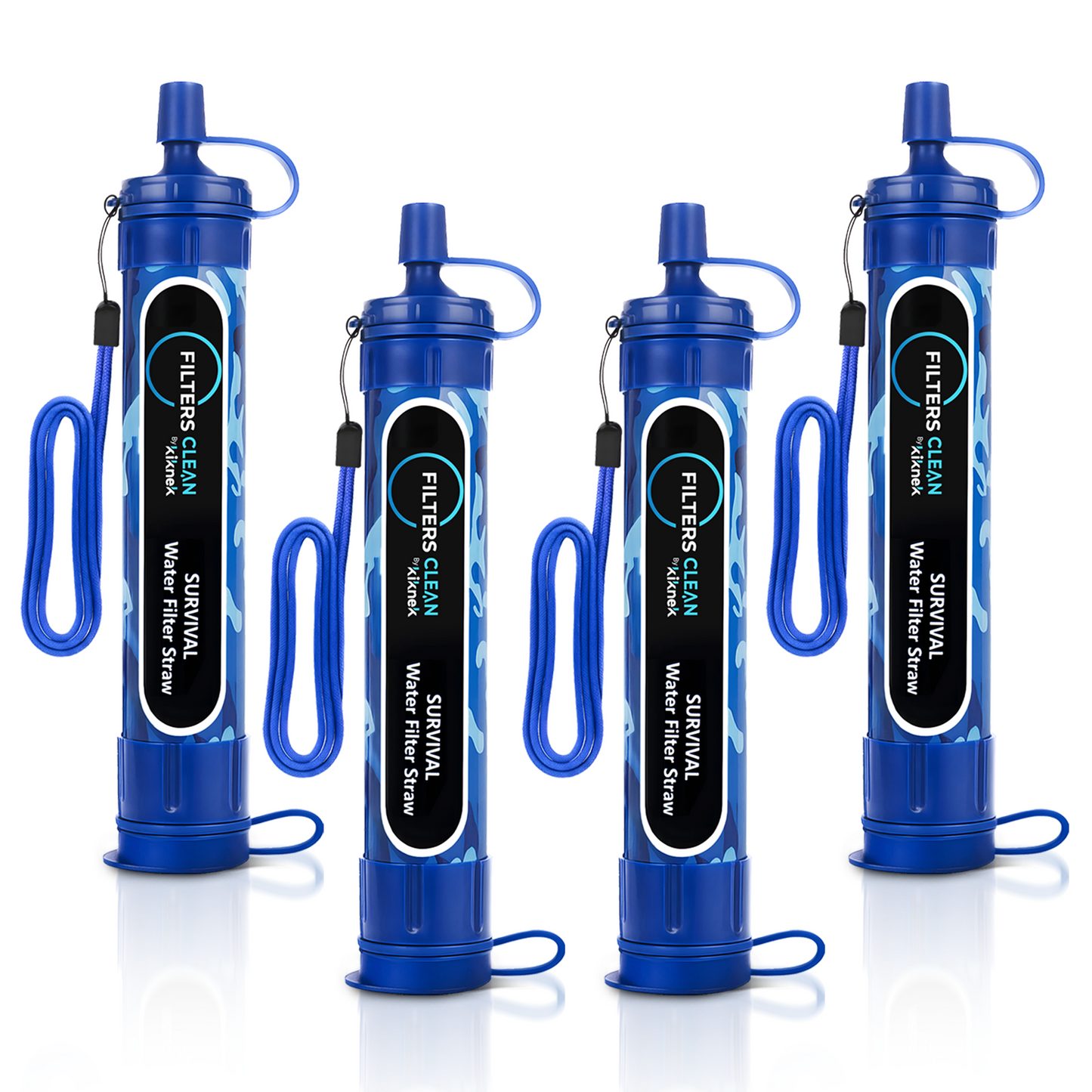 Filters-Clean Survival Water Filter Straw – 0.1 Micron Portable Personal Water Filter, 4,000L (1,056 Gallon) Capacity – Removes 99.9999% Bacteria & Protozoa – Hiking, Camping & Emergency Preparedness