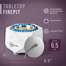 Load image into Gallery viewer, Fireflame Tabletop Fire Pit Bowl - Portable Concrete Mini Personal Fireplace Table top Firepit, Indoor Outdoor Decor &amp; Smores Maker - Isopropyl/Bio Ethanol Fuel
